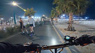 Kite Beach Night View DUBAI || Electric Scooter 4K Ultra HD