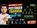 LeetCode 145: Postorder Traversal (Recursive & Iterative) | DSA Binary Tree Series