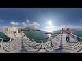 360° vr volos port greece walking tour travel vlog visit yachts harbour 5k 3d virtual reality hd 4k