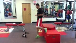 Box Jump with DB Drop