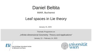 Daniel Beltita - Leaf spaces in Lie theory