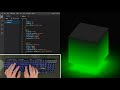 ASMR Programming - Ambient Light Effects | CSS 3D Glowing Cube Animation Effects - No Talking