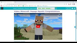 Code org Lesson 17 Conditionals in Minecraft Voyage Aquatic