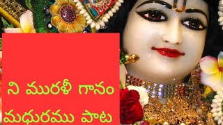 ని మురళీ గానం మధురము  పాట తెలుగు లో by sainad devotional songs