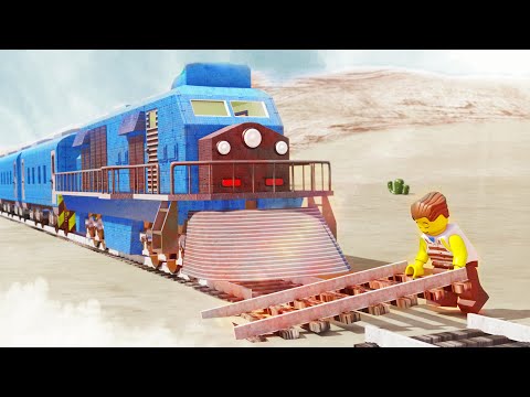 Lego Thief Removing Track For Rob The Train Lego Movie Animation Choo Choo Train Kids Videos