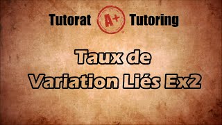 Calcul Différentiel - Taux de Variation Liés Ex2 - CEGEP au Québec