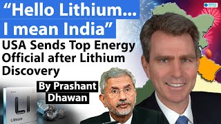After India's Lithium Discovery USA sends Top Energy Official | Jammu Kashmir Lithium Discovery