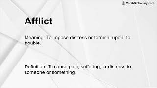 Afflict Meaning