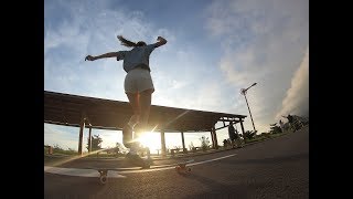 Longboard dancing \u0026 freestyle長板超高顏質情侶走板與平花!