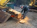 1951 disston da 211 twin cylinder chainsaw test cut.