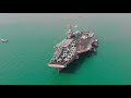 美军里根号航母停泊香港青衣 cvn 76 reagan aircraft carrier is moored in tsing yi hong kong