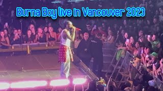 Burna Boy Live in Vancouver 2023
