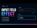 Floating Label Input Animation | HTML & CSS