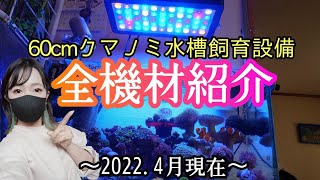 【海水魚水槽】クマノミ60cm水槽飼育設備❗️2022全機材紹介❗️marineaquarium MOAMOAちゃんねる