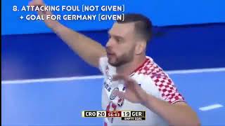 Handball WM 2019 Kroatien gegen Deutschland - Best of Schiedsrichter Fehlentscheide