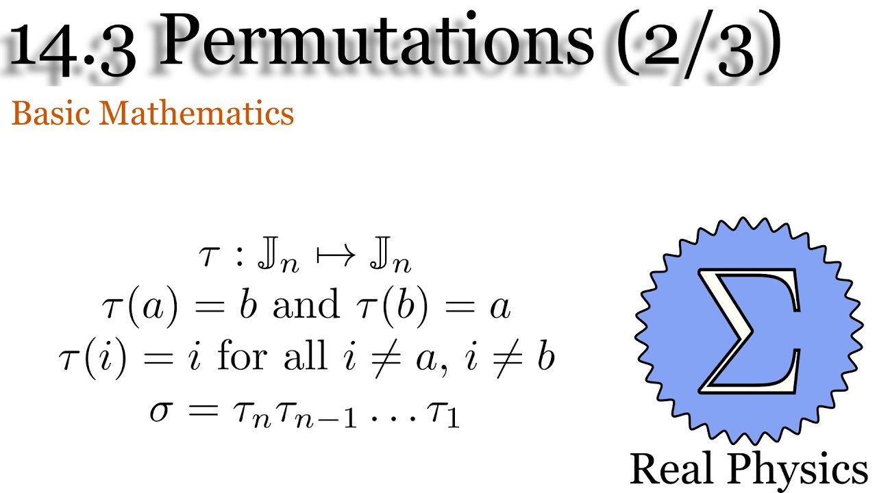 14.3 Permutations 2/3 (Basic Mathematics) - YouTube