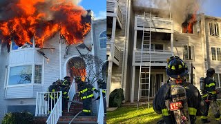 FDNY - Early Arrival - Queens 2nd Alarm Box 3940 - Heavy Fire in A Town House - 11/15/24