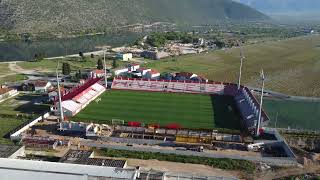 Stadion Rođeni - Vrapčići. FK Velež. 4K dron.