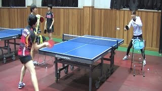 풋웍을 통한 포핸드 드라이브 트레이닝  Forehand topspin practice footwork on the left and right sides