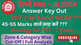 RRB JE 2024 Zone With Category Wise Cut-off| CBT-2 Strategy| Full Analysis #rrb_je_2024