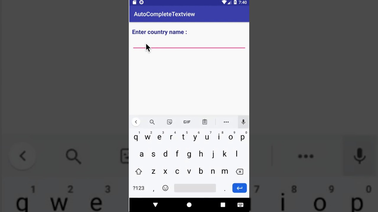 Android Autocompletetextview Example Youtube