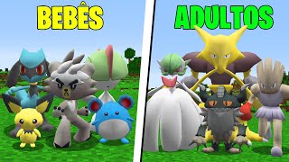 Pokémon Bebê vs Pokémon Adulto no Minecraft Pixelmon