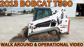 2013 Bobcat T590 Skid Steer Loader Walk Around \u0026 Operational Video     $23,900