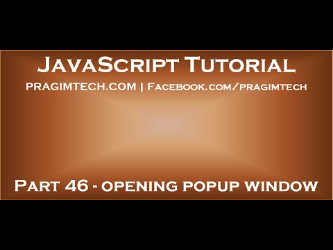 JavaScript popup window JavaScript popup window
