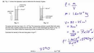 OCR Physics A Mechanics (June 2013) Q1 (density)