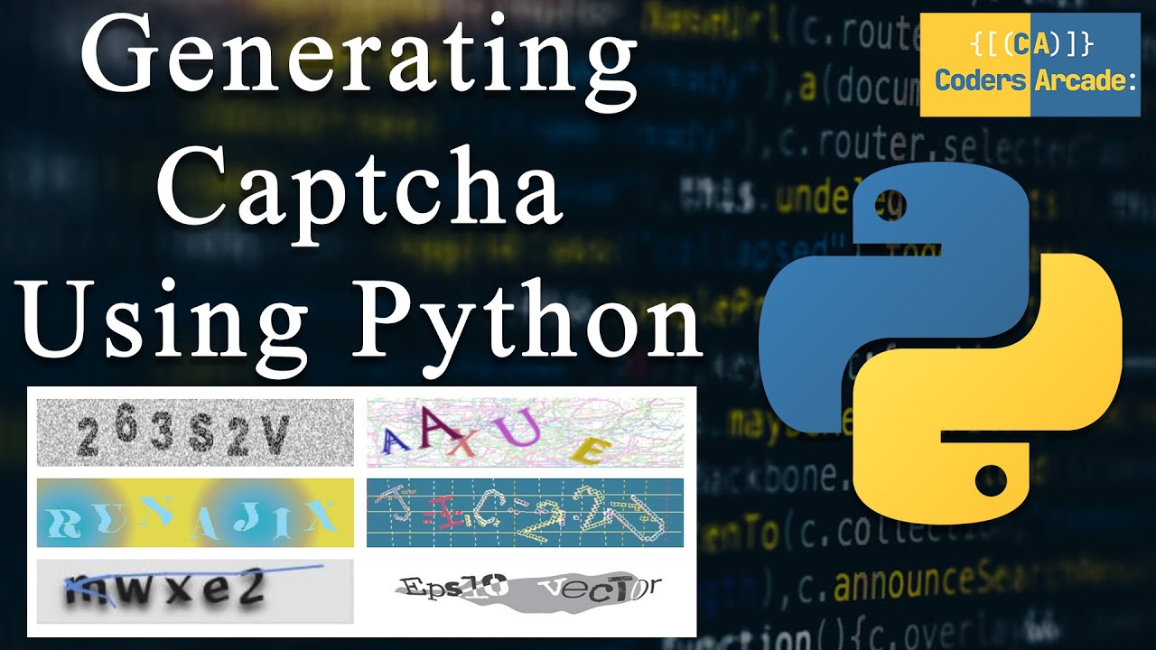 Generating Captcha Using Python Youtube Generating Captcha Using Python Youtube