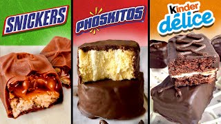 Recreando los PASTELITOS de mi INFANCIA SNICKERS,PHOSKITOS Y KINDER con BURPEE 🍫 ¿Cuál te gusta más?