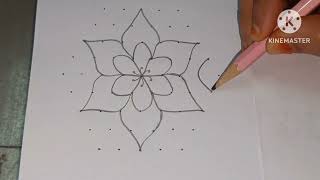 Daily kolam for beginners #trending #rangoli #rangolidesigns #viralvideo #beautifulrangoli