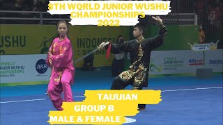 8th World junior wushu championships 2022| Taijijian Group B Male & Female| Тайцзіцзянь, 1й гуйдін|