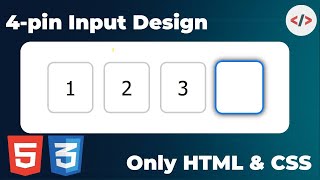 💡 Build a Modern OTP Input Design – HTML & CSS Only! (under 2 minutes!)