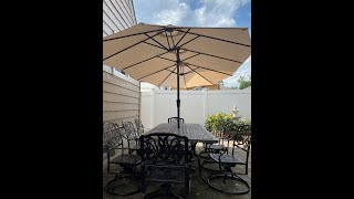 Wonlink 15ft Patio Umbrella with LED lights