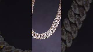 Ice Your Neck Out 🧊🪙 15mm Baguette Cuban Link Chain in Gold ➡️ Link In Description #hiphopjewelry