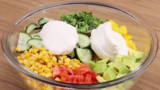 Not many people know this recipe! Delicious tomato and avocado salad recipe!