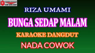 KARAOKE DANGDUT BUNGA SEDAP MALAM - RIZA UMAMI (COVER) NADA COWOK