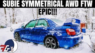 AMAZING! CHEAP Subaru WRX (BugEye) KILLS IT in a Blizzard! Even with SUMMER tires...