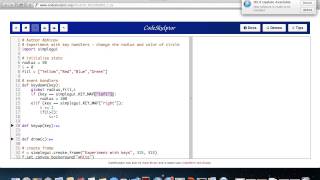 Python Programming - Key Handler using Codeskulptor