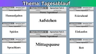 Sprechen Thema Tagesablauf Teil 2 | German Goethe A1 Exam |