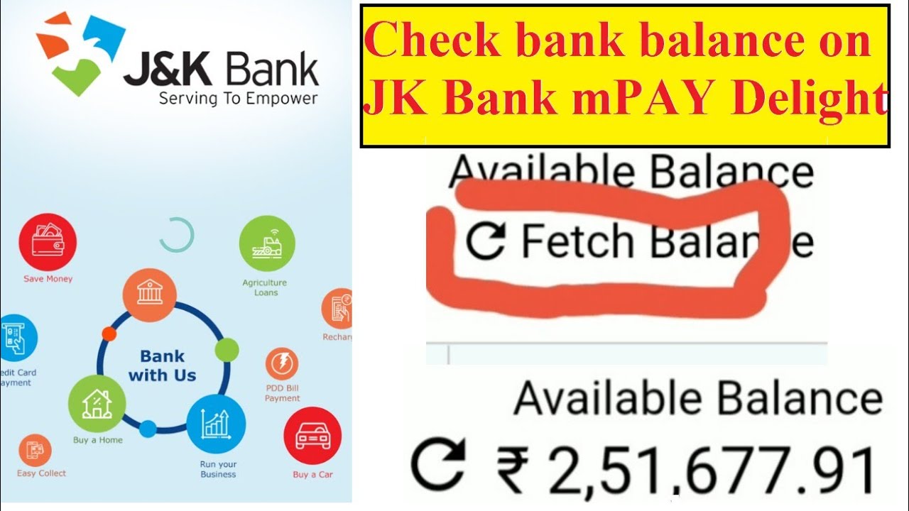 How To Check Bank Balance On Jk Bank MPay Delight App - YouTube