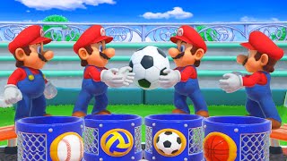 Super Mario Party Minigames - Mario vs Hammer Bro vs Goomba vs Pom Pom