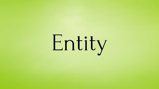 Entity | Entity Meaning | Pronunciation of Entity | Entity – English Word of the Day