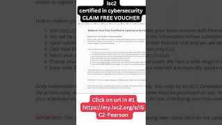 How To Access ISC2 Certified In Cybersecurity Free Exam Voucher  #beginnersguide