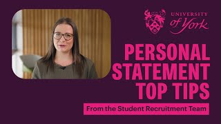 Personal statement tips