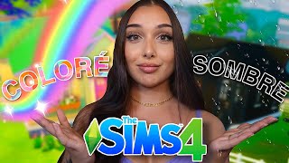 MAISON COLORÉE 🌈 VS MAISON SOMBRE 🌑 (CONSTRUCTION SIMS 4) *challenge*