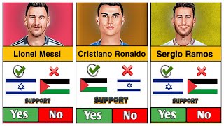 Israel Vs Palestine 🆚️ : Famous Footballers Who SUPPORT Palestine Or Israel _ World Data