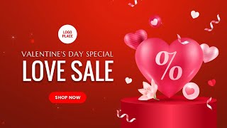 Free Red Love Valentine's Day Product Sale Promo Video Template (Customizable) - FlexClip