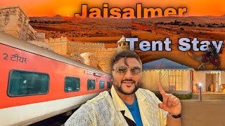 Train to Jaisalmer through Thar Desert 🐪 || Extreme Fog Journey \u0026 Desert Tent Stay Information